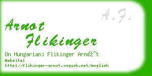 arnot flikinger business card